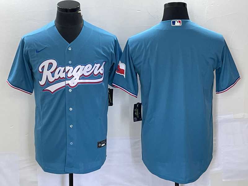 Mens Texas Rangers Blank Light Blue Stitched Cool Base Nike Jersey->texas rangers->MLB Jersey